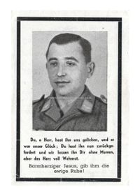 German deathcards of German soldiers who fell in Dordrecht during World War II.
