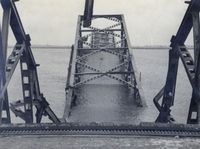The Moerdijk bridges over the Hollandsche Diep during World War II.