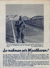 Propaganda material related to Dordrecht during World War II.