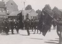 NSB leider Anton Mussert in Zwijndrecht op 7 juni 1941 tijdens de tweede wereldoorlog.