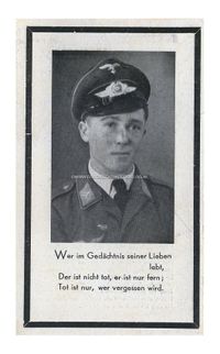 Duitse bidprenten van in Dordrecht gesneuvelde Duitse militairen tijdens de tweede wereldoorlog.
