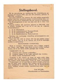 Documenten met betrekking tot de tweede wereldoorlog in Dordrecht.
