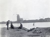 Zwijndrechtse brug tijdens de tweede wereldoorlog in mei 1940