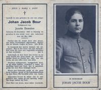 Bidprentje Dienstplichtig soldaat Johan Jacob Bour