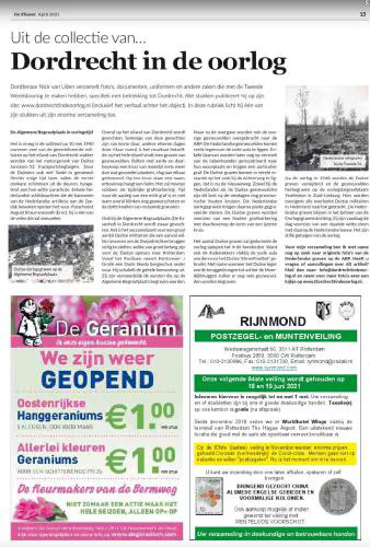 Artikel over de Algemene Begraafplaats in Dordrecht tijdens de tweede wereldoorlog
