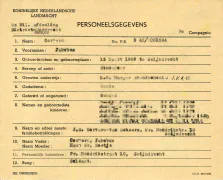 De registratiestaat voor de gezagstroepen.