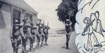 Militairen van het dekkingsdetachement Willemsdorp tijdens de mobilisatie.