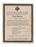 Sterbebrief (Death letter) Obergefreiter Paul Pentrup. thumbnail