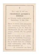 Dienstplichtig soldaat Theodoricus Anthonius Beekman.