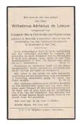 Dienstplichtig Soldaat Wilhelmus Adrianus de Leeuw.