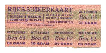 Rantsoenbonnen uit Dordrecht