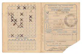 Distributiestamkaarten familie Bosman.