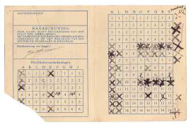Distributiestamkaarten familie Bosman.