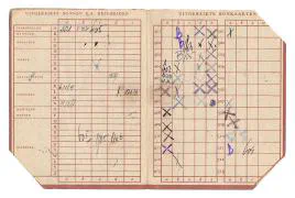 Distributiestamkaarten van de familie van Vlierden uit Dordrecht.