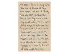 Brief van Sanitäter Unteroffizier Wilhelm Ost aan Frau Winterl.