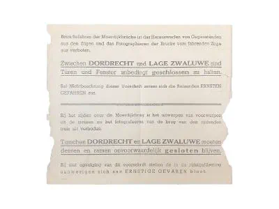 Raambiljet voor de trein