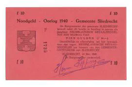 Sliedrecht: Noodgeld - mei 1940