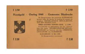 Sliedrecht: Noodgeld - mei 1940