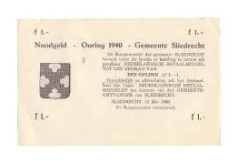 Sliedrecht: Noodgeld - mei 1940