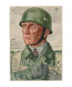 De postkaart met originele handtekening van Oberst Bruno Bräuer.