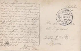 Veldpostkaart - Ik denk aan u - 9 augustus 1939.