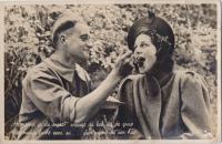 Veldpostkaart - Hoe vind je de snert vraagt de kok uit de grap - 14 februari 1940. thumbnail