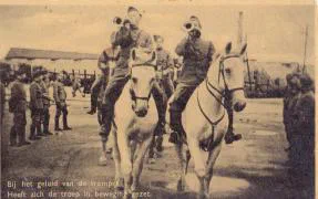 Veldpostkaart - Bij het geluid van de trompet - 14 februari 1940