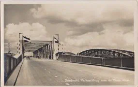 Veldpostkaart - Dordrecht, Verkeersbrug over de Oude Maas - 31 augustus 1939