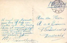 Veldpostkaart naar Dordrecht - 8 maart 1940