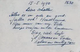 Veldpostkaarten Sergeant M. de Zee - mei 1940