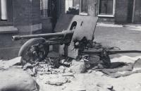 9. Het Nederlandse PAG geschut bij de Spuibrug in Dordrecht tijdens de tweede wereldoorlog thumbnail
